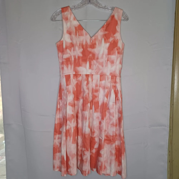 Calvin Klein pleated summer sleeveless tie dye dress - Picture 6 of 11